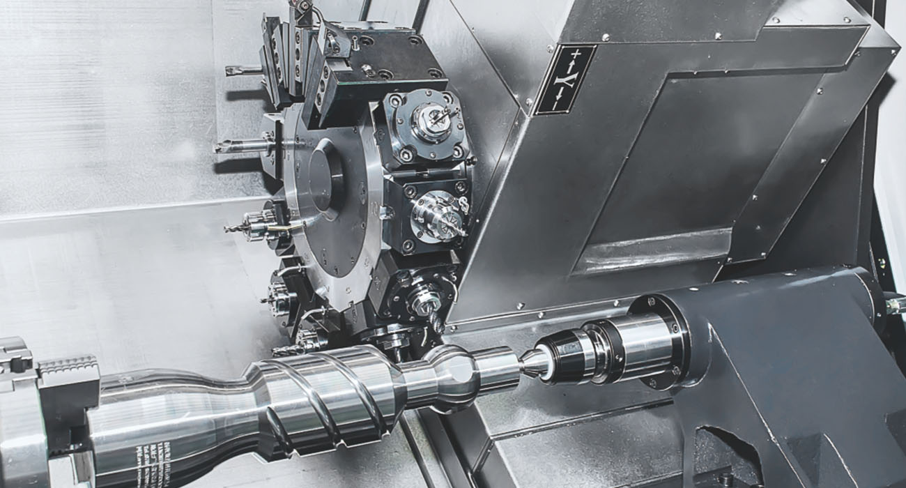 High end double spindles, double Y axis cnc turning lathe center